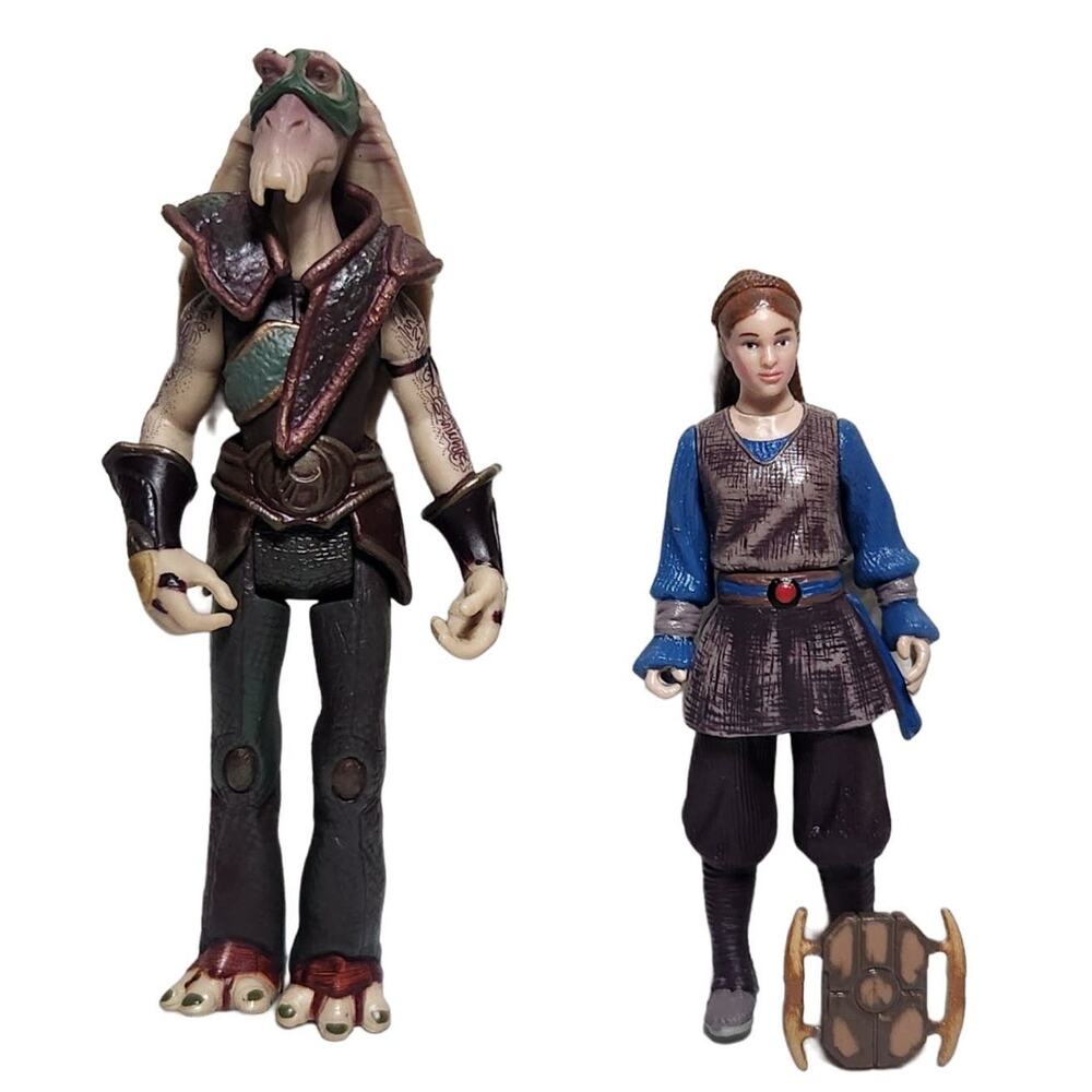 Star Wars Episode 1 Captain Tarpals & Padme Naberrie Action Figures 98-99 Loose